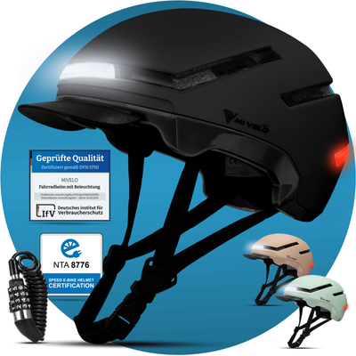Fahrradhelm Damen & Herren mit Licht "NOVA"