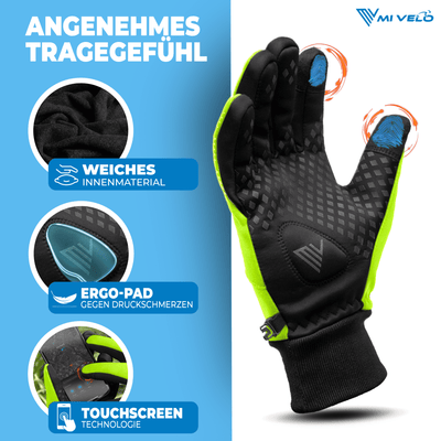 Übergangshandschuhe winddicht & wasserabweisend - Fahrradhandschuhe für Herbst & Frühling