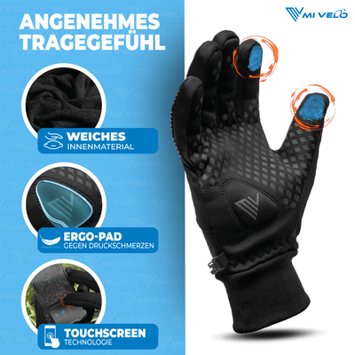 Übergangshandschuhe winddicht & wasserabweisend - Fahrradhandschuhe für Herbst & Frühling