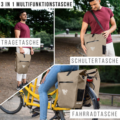 2 in 1 Fahrradtasche 25L + Kühltasche 20L "Spar-Bundle"