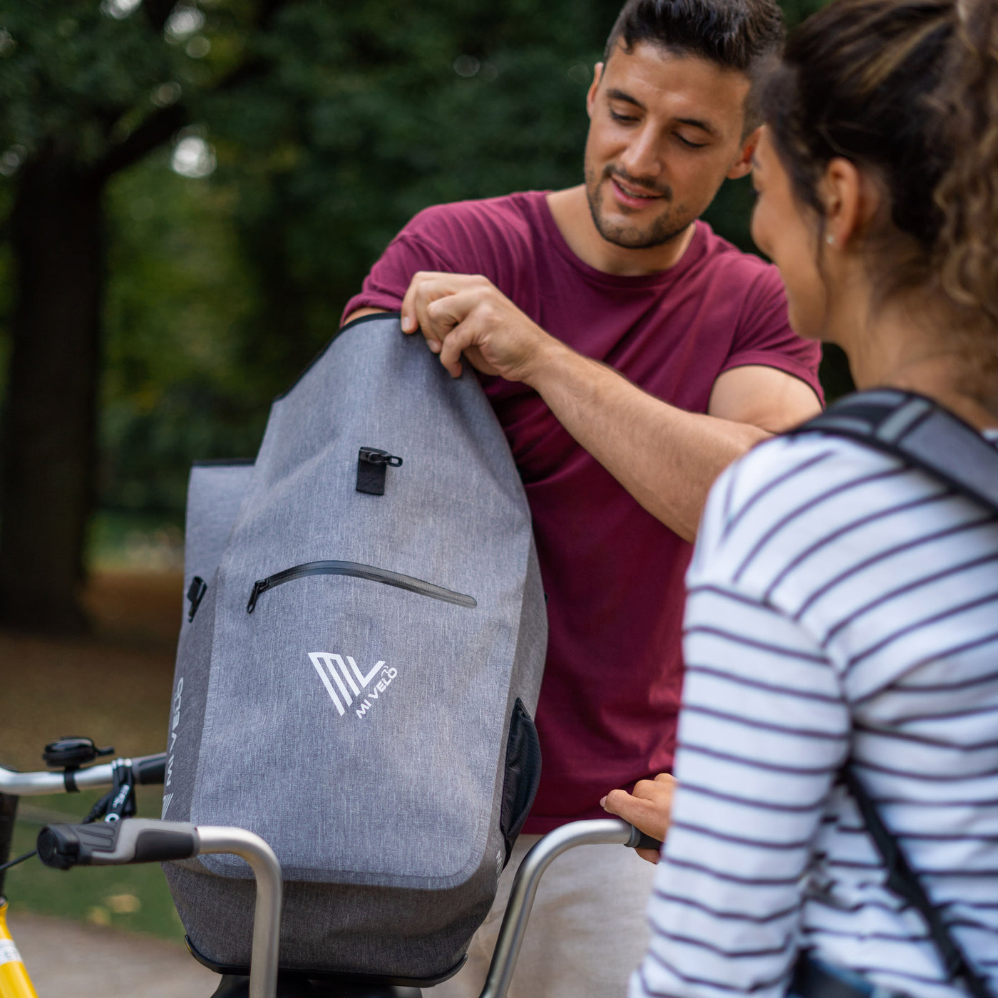 MiVelo 2in1 Fahrradtasche für Gepäckträger Umhängetasche Fahrradtasche