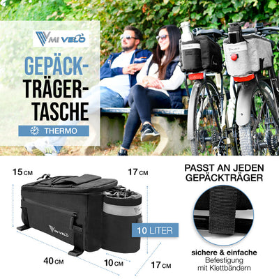 Isolierte Gepäckträgertasche 10L „AMICA“
