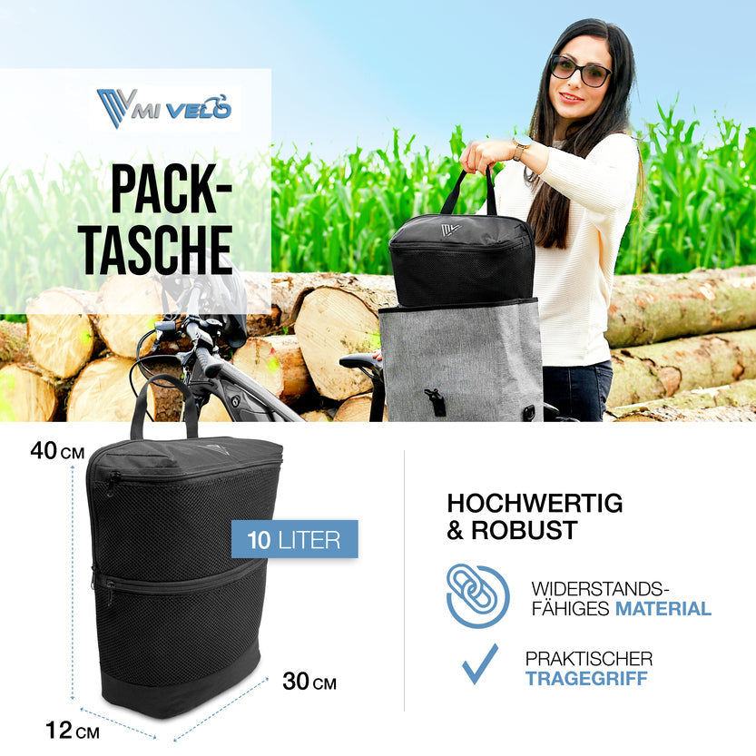 3 in 1 Fahrradtasche 20L + Packtasche 10L "Spar-Bundle"