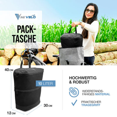 3 in 1 Fahrradtasche 20L + Packtasche 10L "Spar-Bundle"