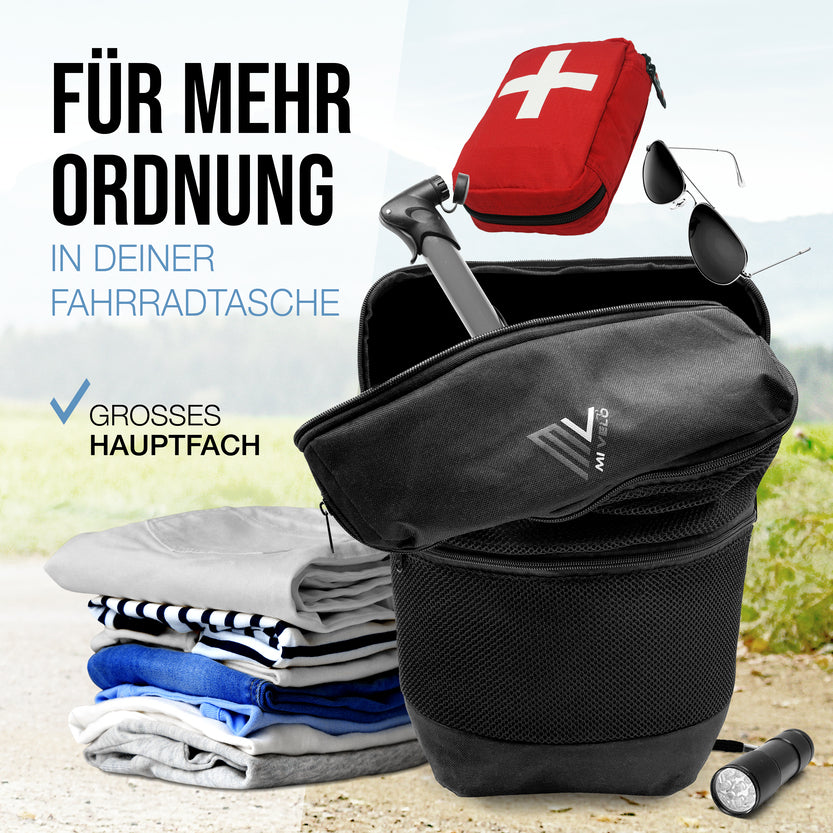 3 IN 1 FAHRRADTASCHE RUCKSACK 20L + KÜHLTASCHE 15L Spar-Bundle,  Fahrradtaschen, fahrradtasche für gepäckträger – MIVELO