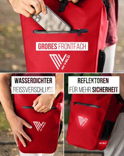 2 in 1 Fahrradtasche 25L + Kühltasche 20L "Spar-Bundle"