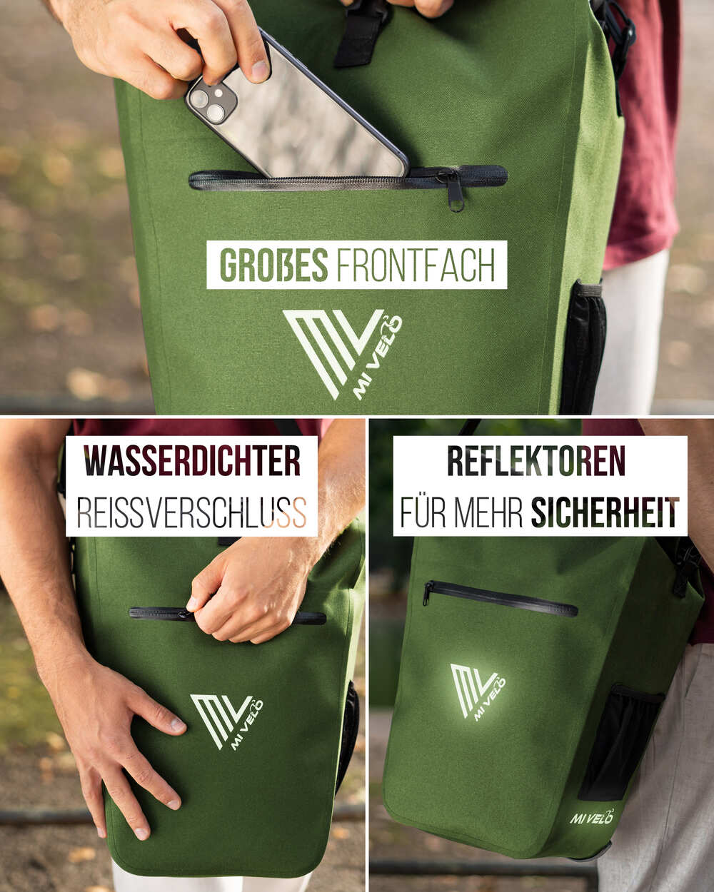 2 in 1 Fahrradtasche 25L + Packtasche 10L "Spar-Bundle"